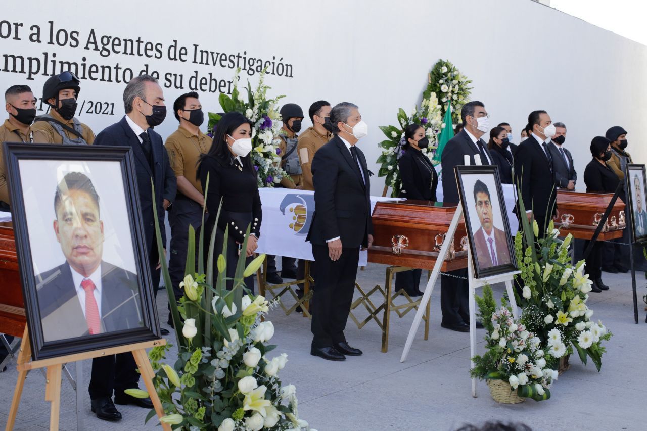 Familiares exigieron justicia en el asesinato de los tres elementos de la Policía Ministerial de Puebla (Cuartoscuro)