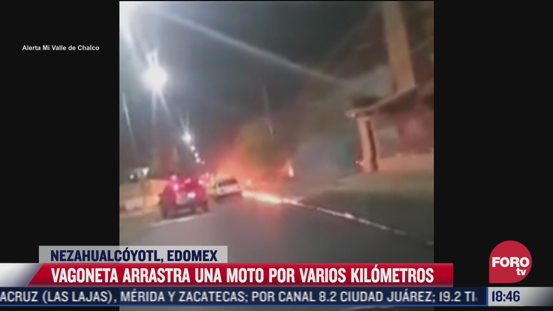 vagoneta arrastra moto por varios metros termina incendiada