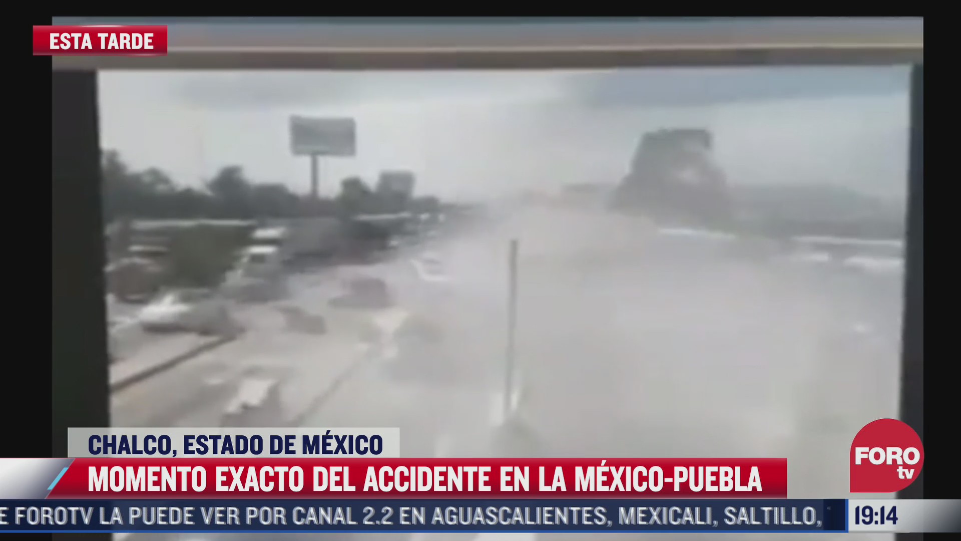 video captan momento exacto de accidente en la mexico puebla