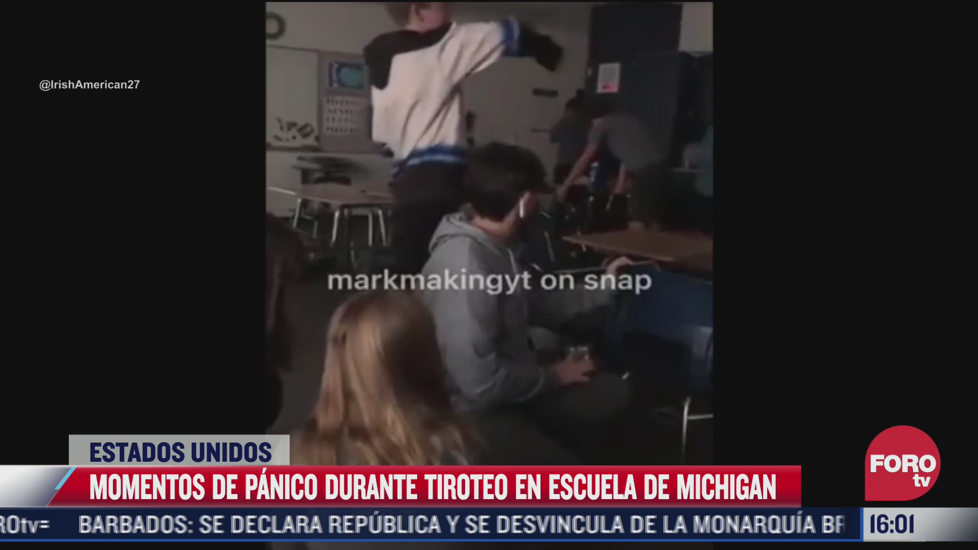 video estudiantes graban tiroteo en michigan