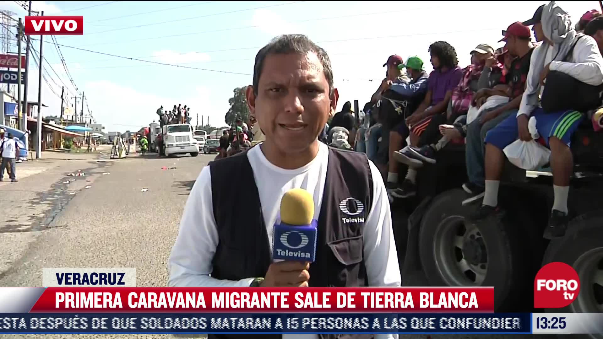 Primera caravana migrante sale de Tierra Blanca, Veracruz