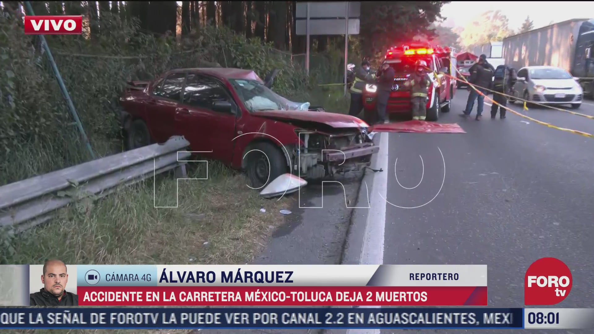 accidente en la carretera federal mexico toluca deja dos personas muertas