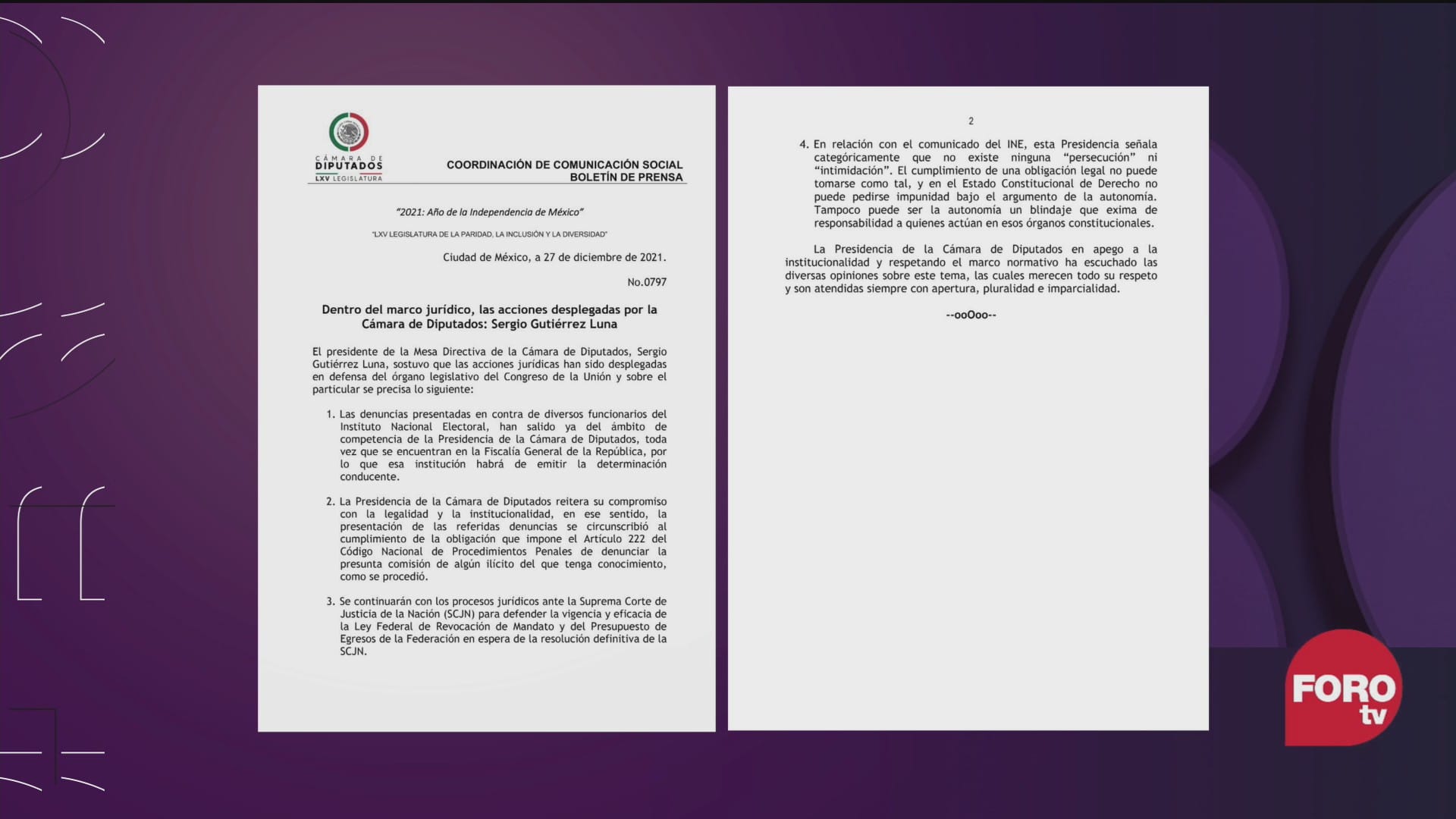acciones contra funcionarios del ine estan dentro de marco juridico sergio gutierrez