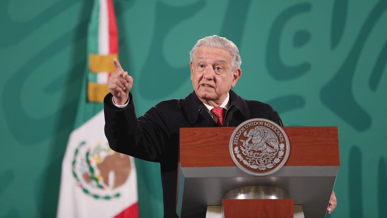 El presidente Andrés Manuel López Obrador en la conferencia de prensa matutina.