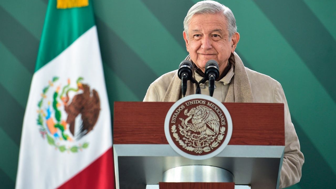 El presidente Andrés Manuel López Obrador, en conferencia de prensa durante su gira nacional