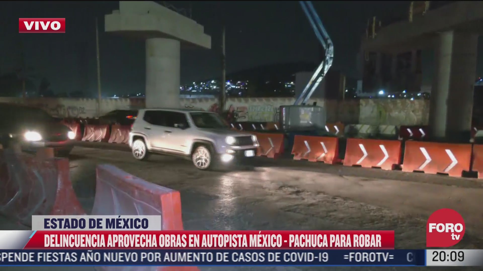aprovechan obras en la autopista mexico pachuca para robar