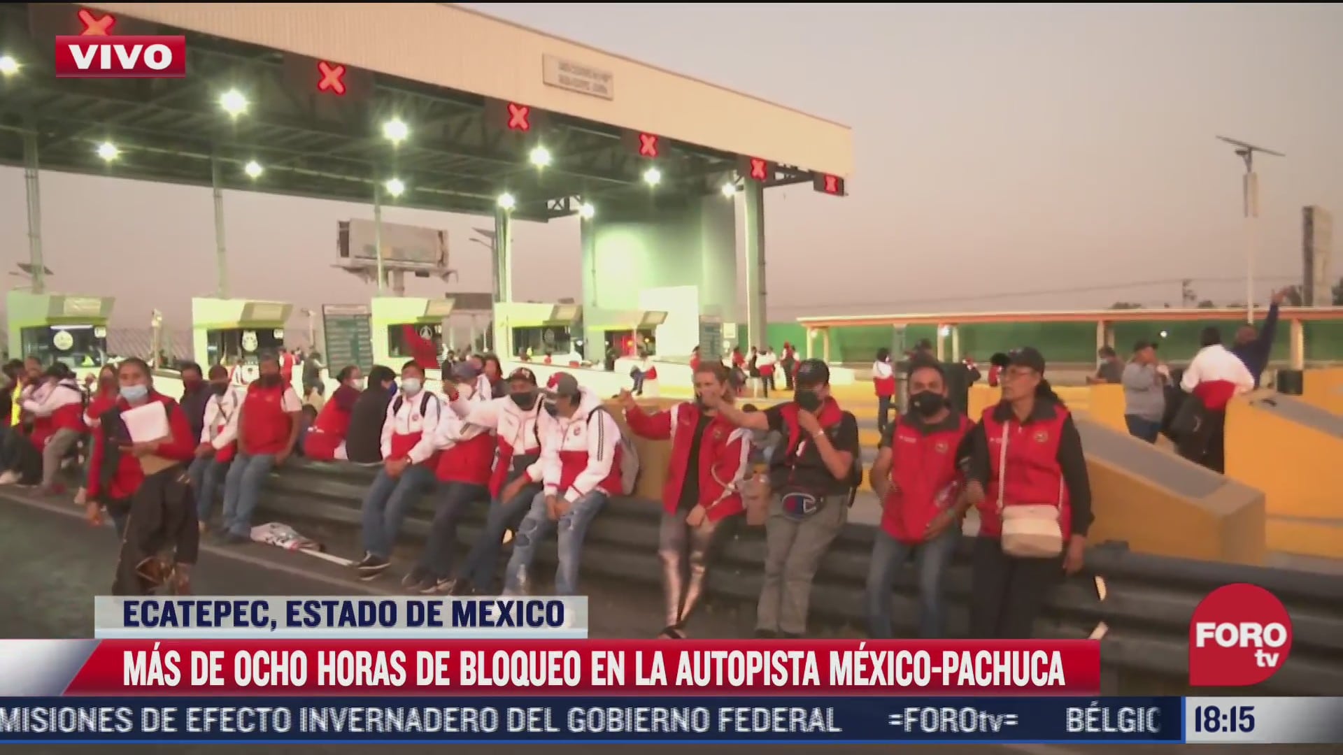bloqueo en la autopista mexico pachuca cumple ocho horas