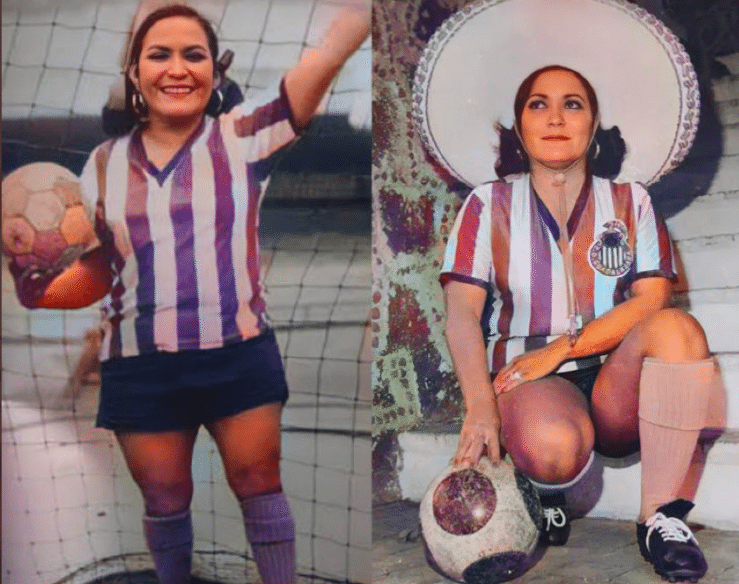 Carmelita Salinas, apasionada a las Chivas del Guadalajara