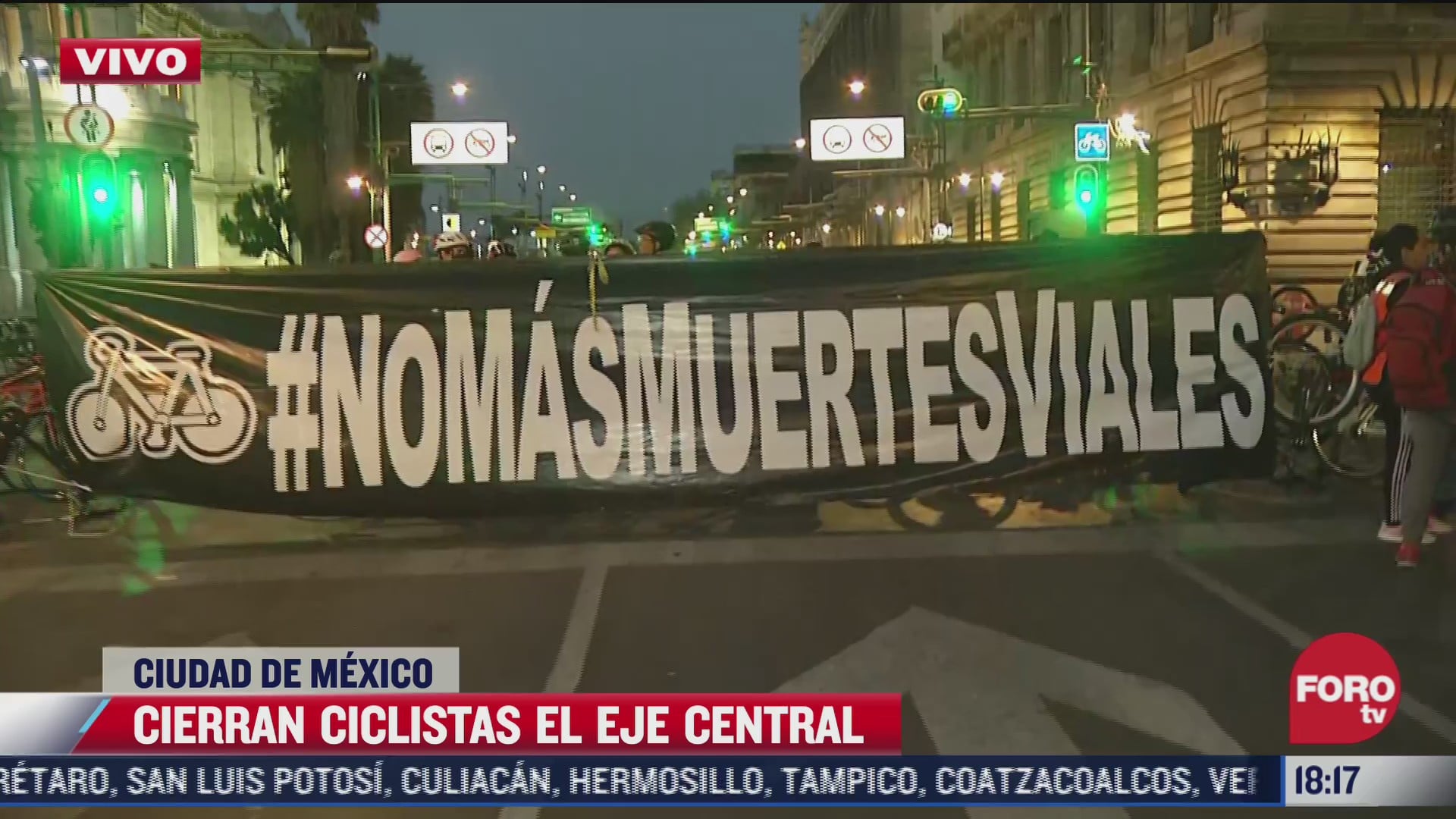 ciclistas cierran eje central de cdmx como protesta