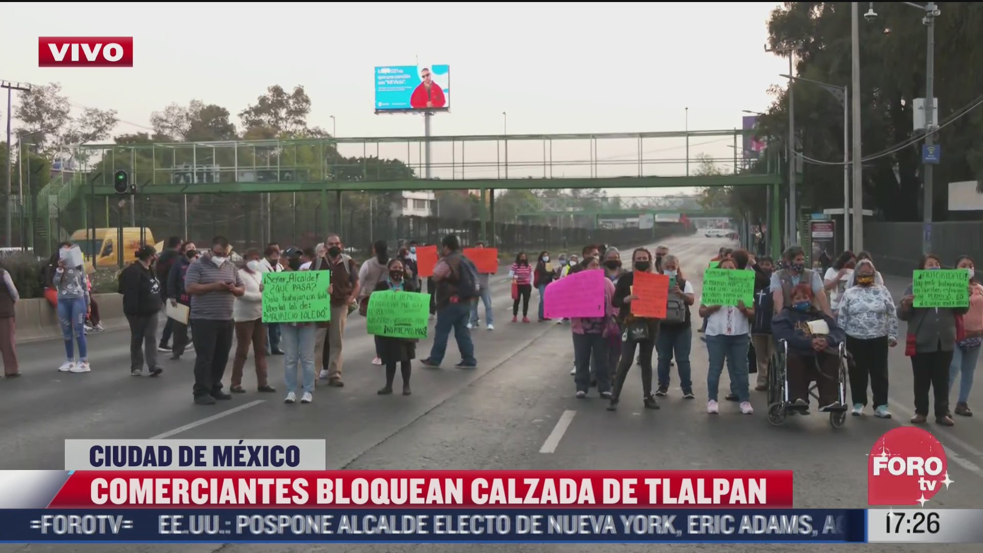 comerciantes de coyoacan bloquean calzada de tlalpan en direccion a xochimilco