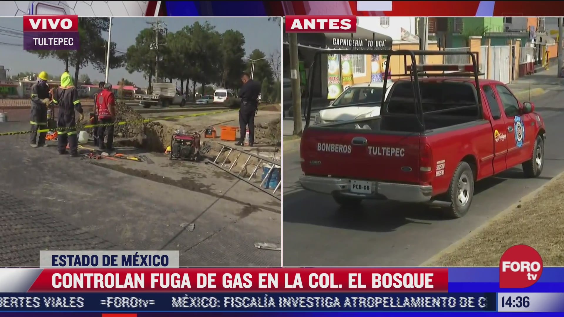cuerpos de emergencia controlan fuga de gas en tultepec