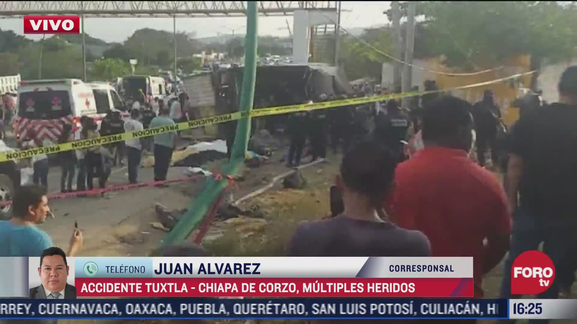 heridos por accidente en carretera tuxtla chiapa de corzo serian migrantes