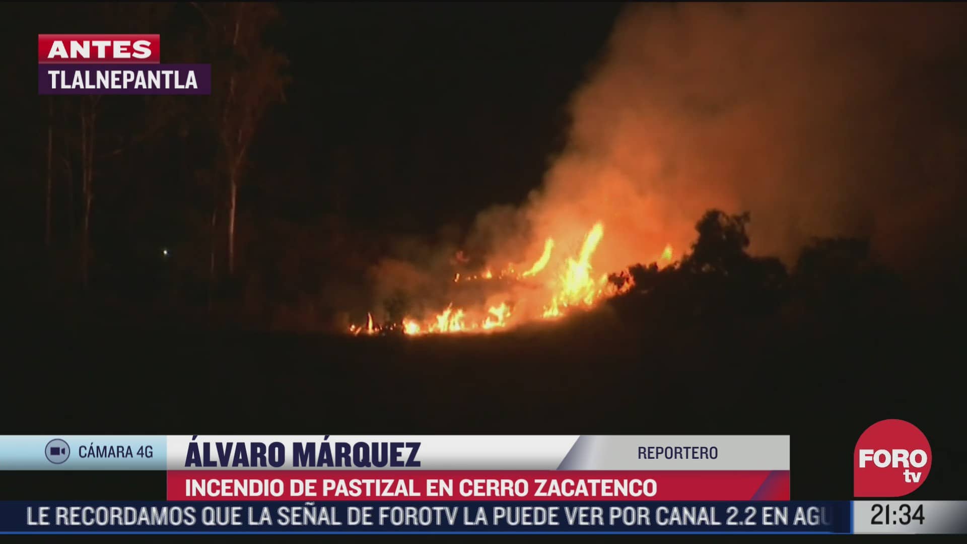 incendio de pastizal en cerro zacatenco en tlalnepantla