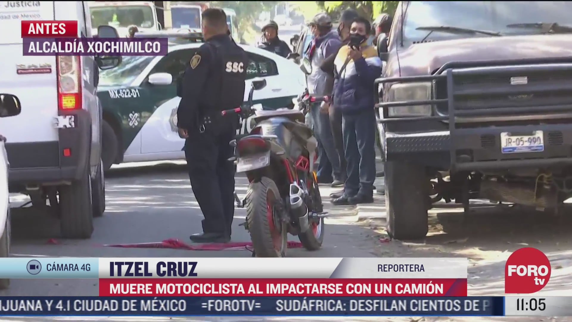 muere motociclista al impactarse contra camion en la alcaldia xochimilco cdmx