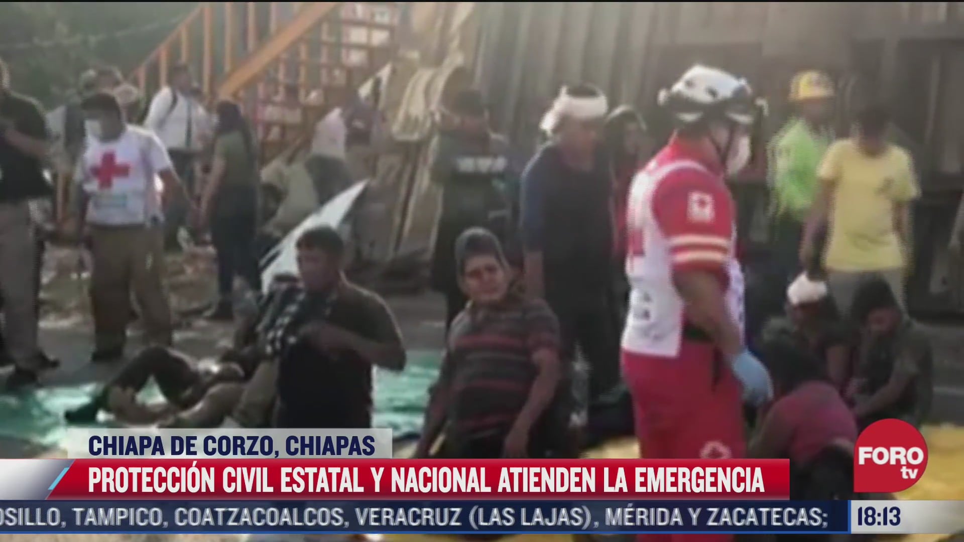 proteccion civil de chiapas atiende emergencia tras volcadura de trailer