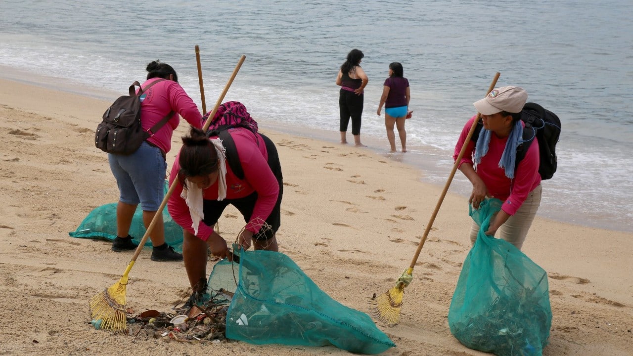 Realizan brigadas de limpieza en Acapulco, Guerrero