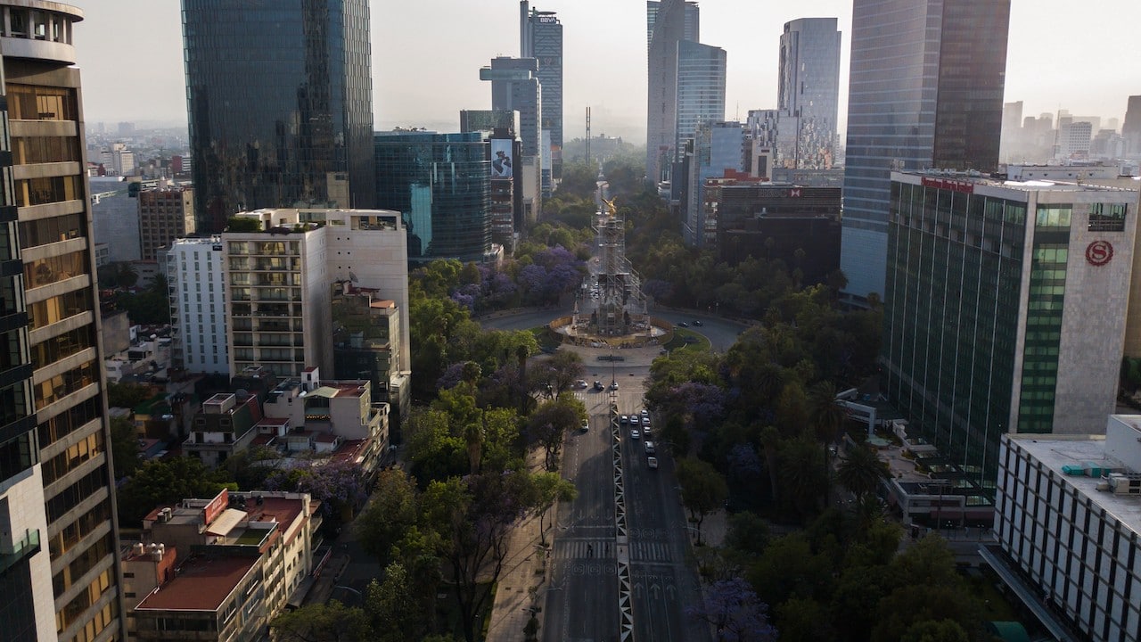 Vista aérea de Reforma en la Ciudad de México (Getty Images)