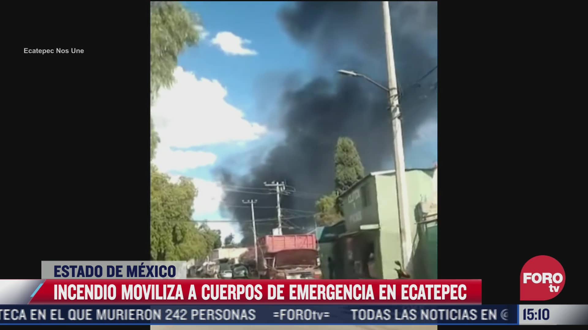 reportan incendio en un predio en ecatepec