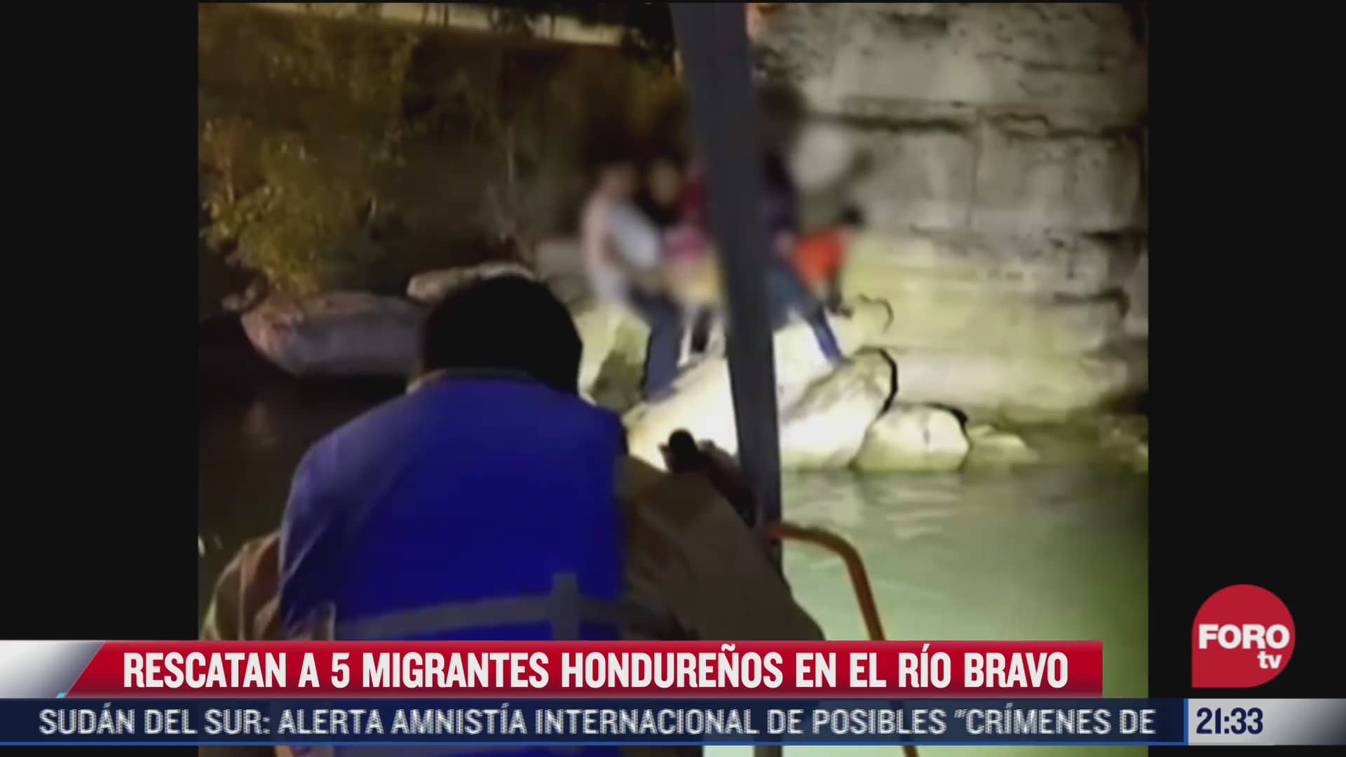 rescatan a 5 migrantes hondurenos en el rio bravo