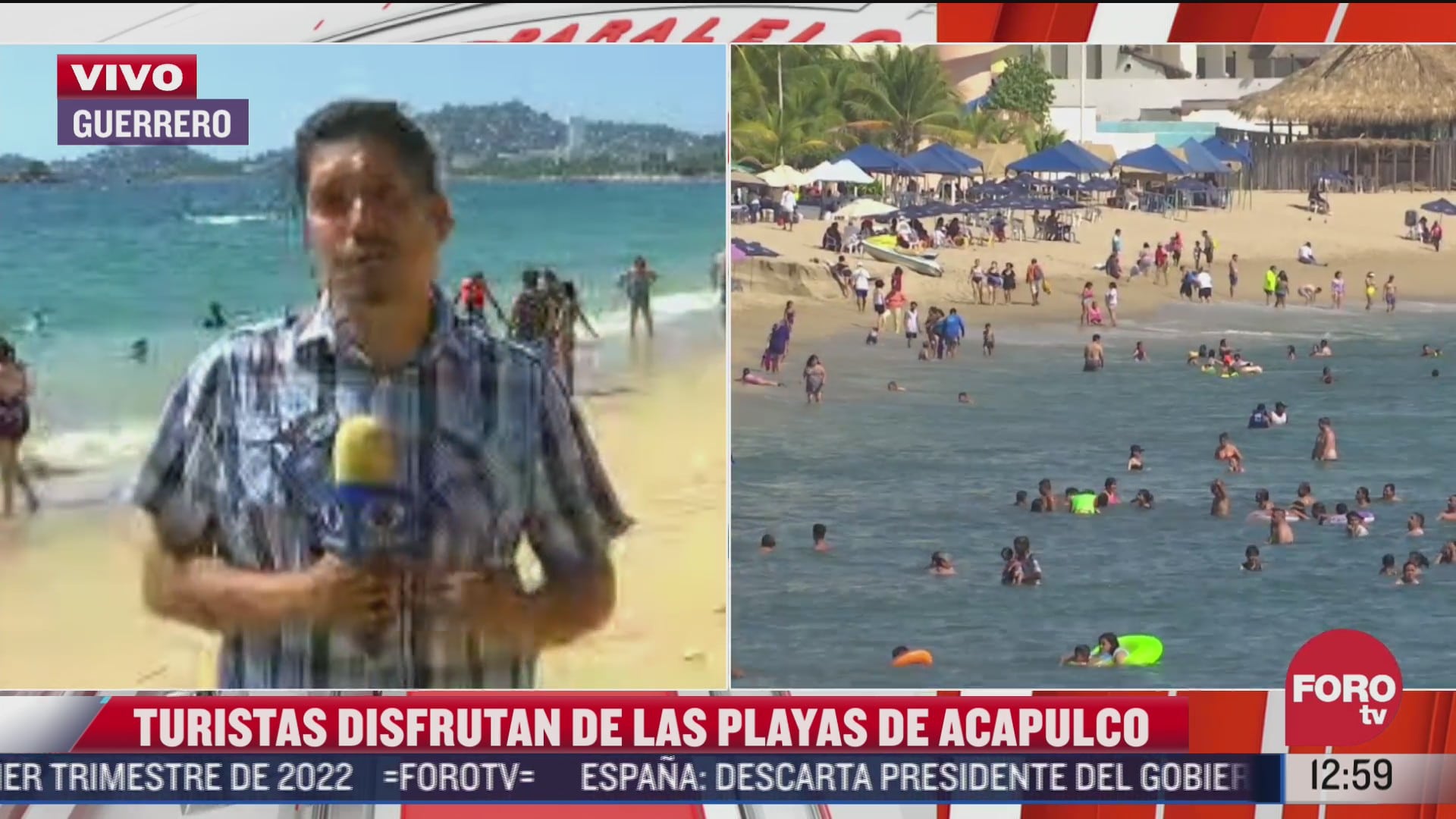 turistas disfrutan de las playas de acapulco
