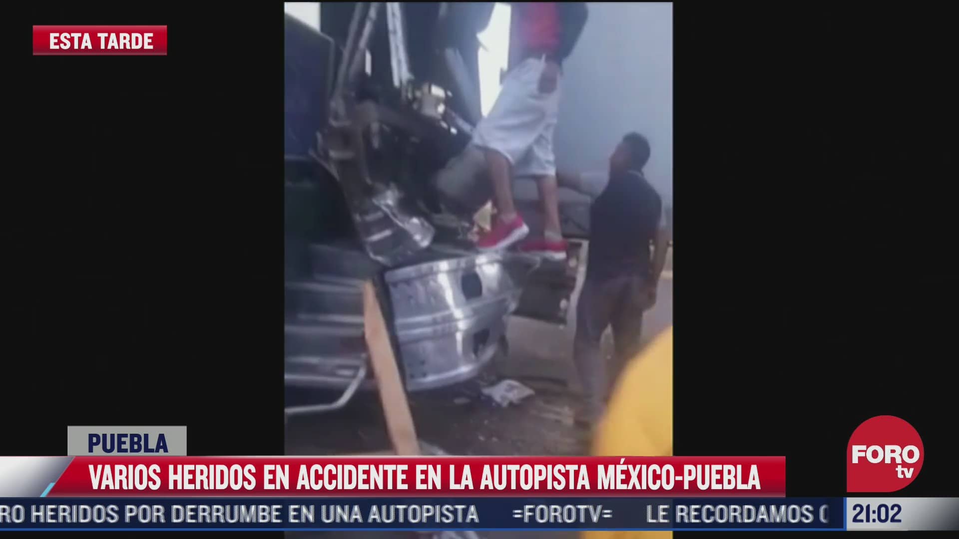 varios heridos en accidente en la autopista mexico puebla