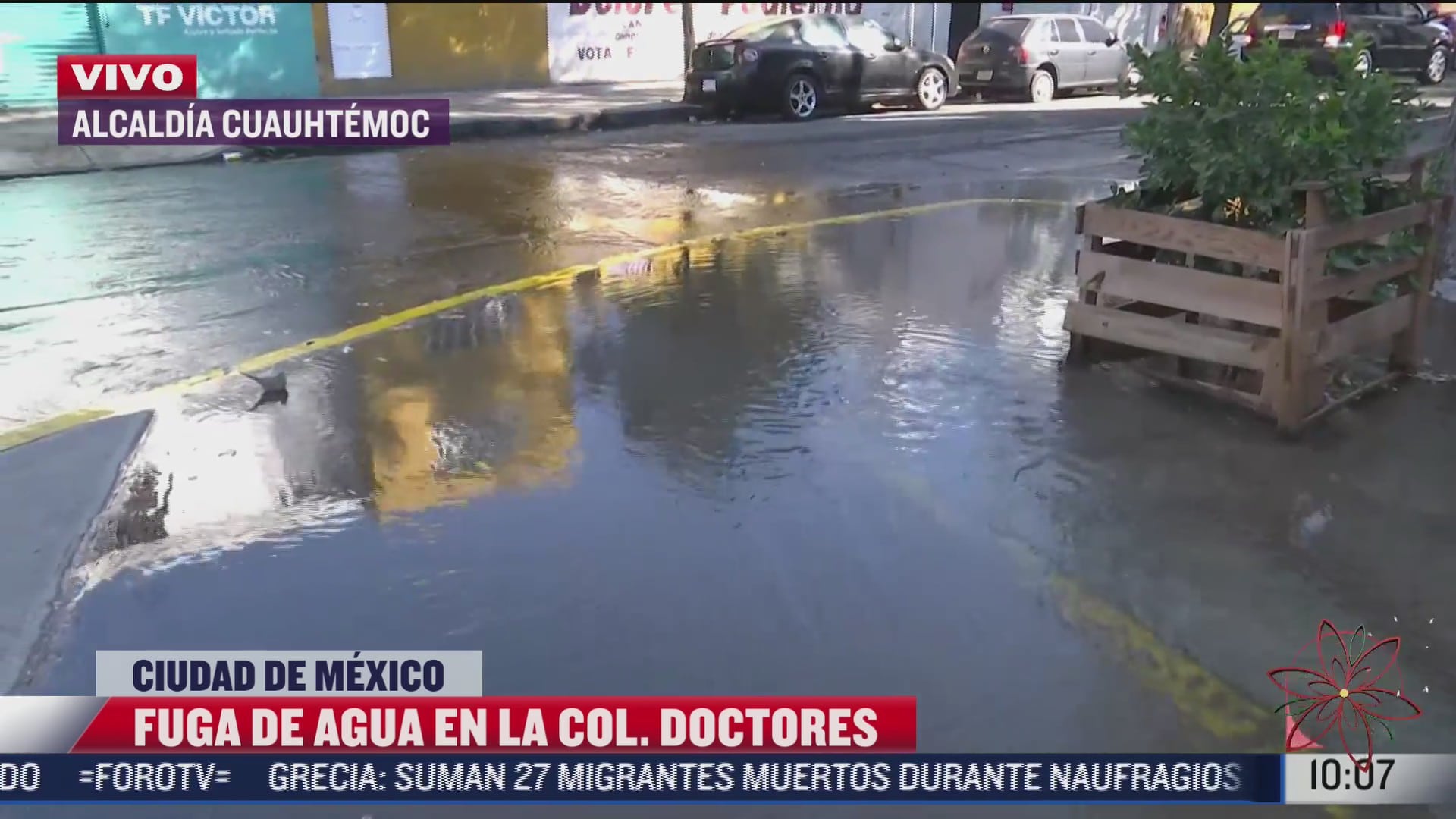vecinos reportan enorme fuga de agua en la colonia doctores cdmx