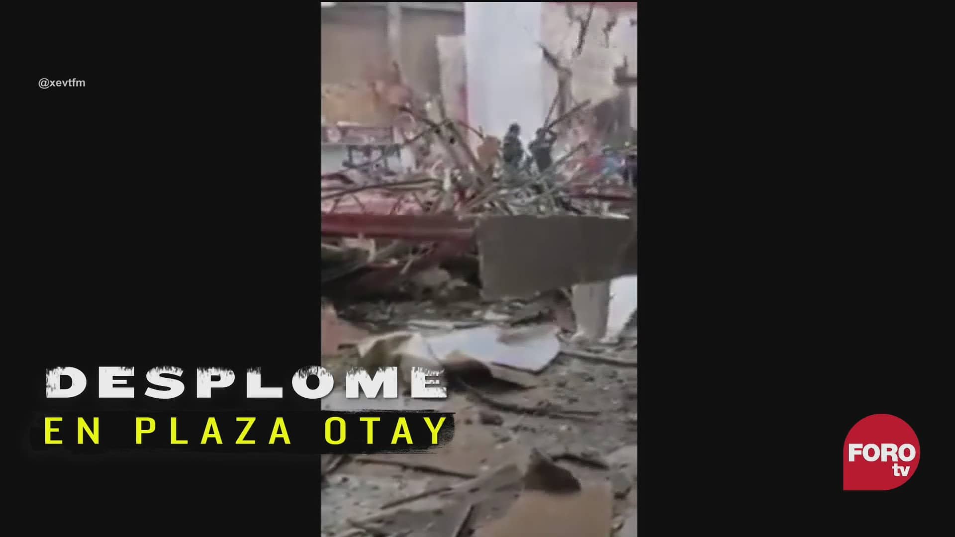 video asi colapso techo de la plaza otay en tijuana baja california
