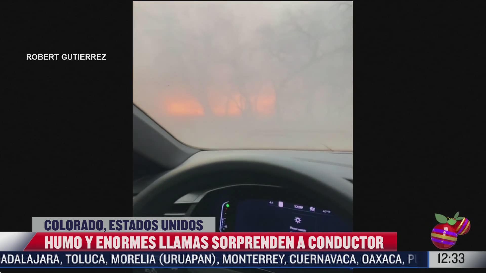 video automovilista capta incendio forestal en colorado