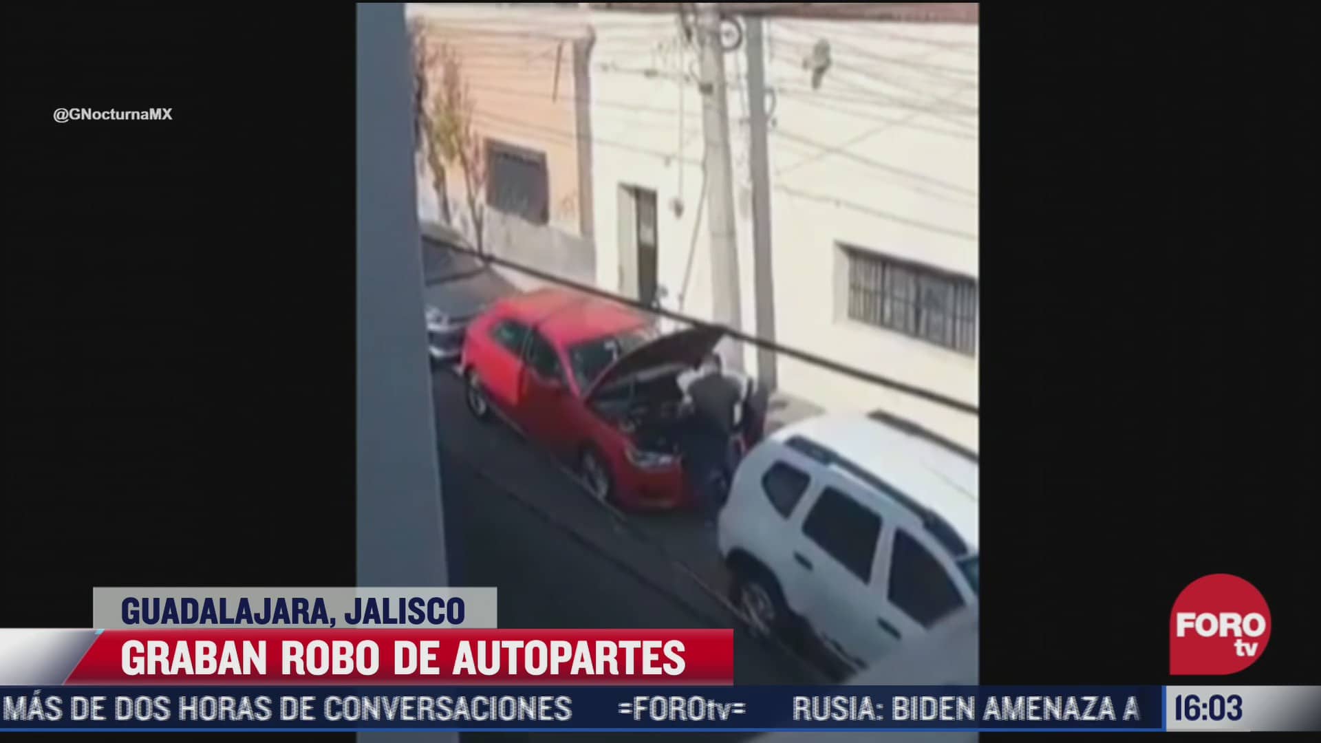video captan robo de autopartes de vehiculo de lujo en jalisco