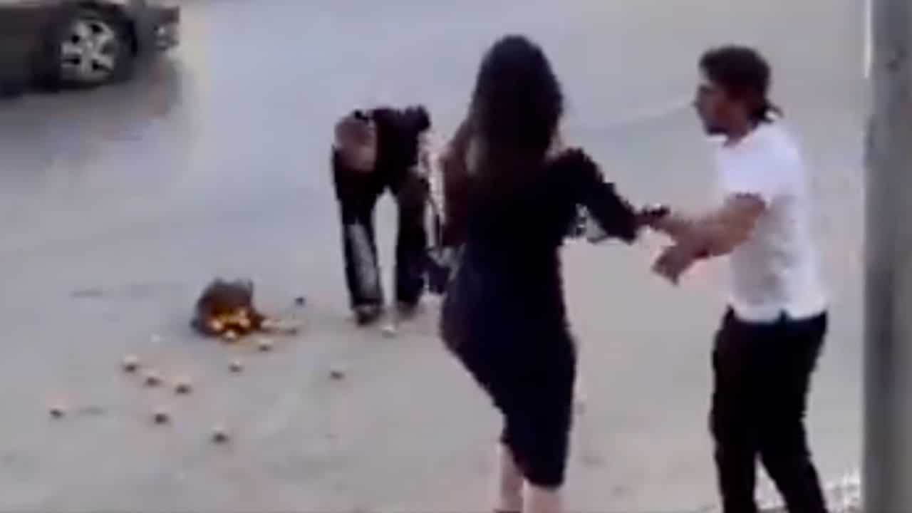 Video de pelea de pareja es viral por final inesperado