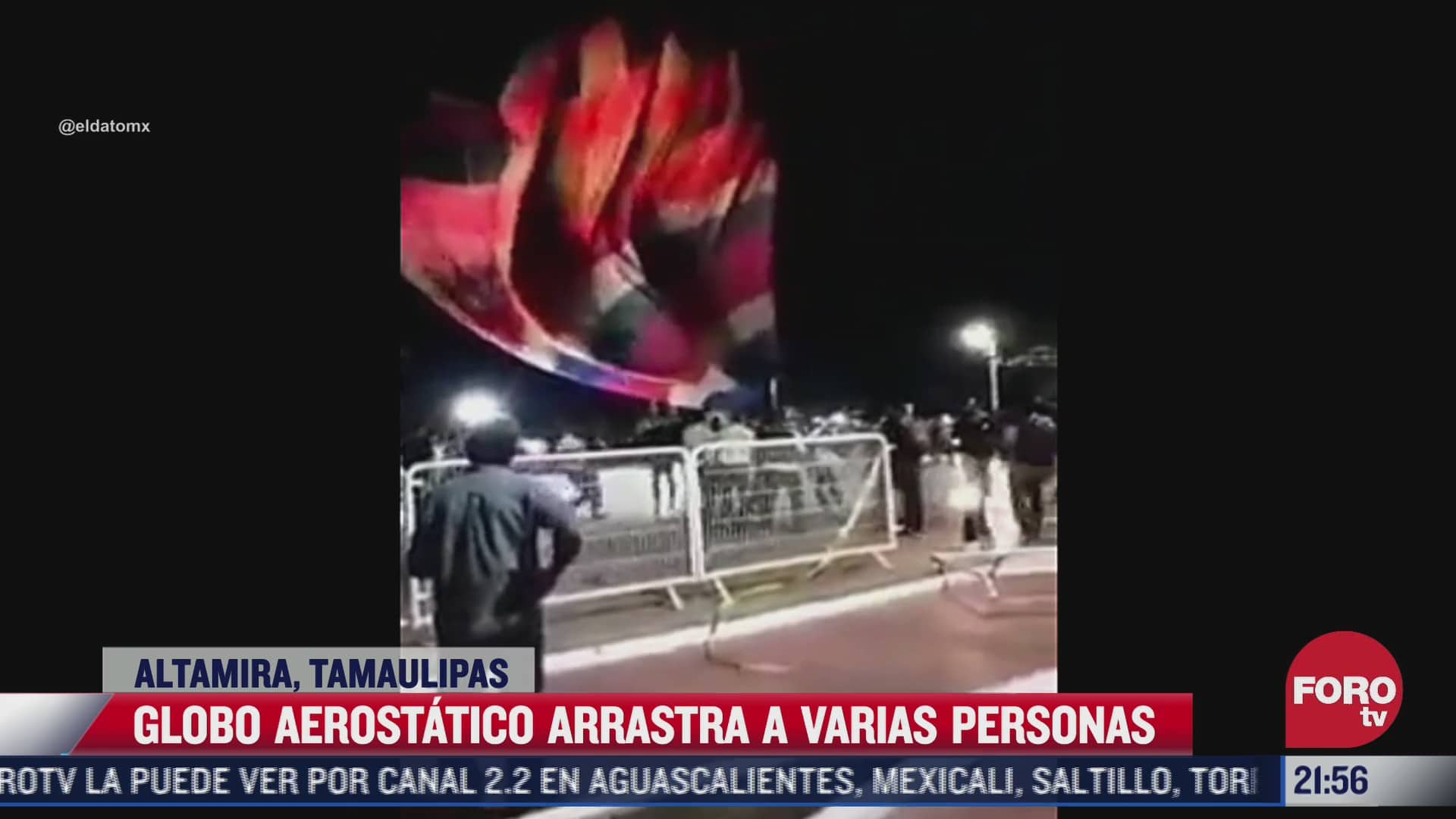 video globo aerostatico arrastra a personas en tamaulipas