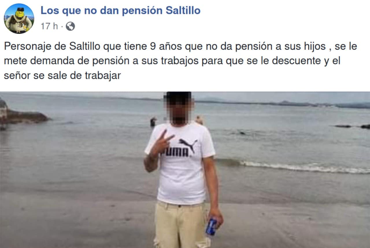 Exhiben a padres que deben pensión alimenticia en Saltillo