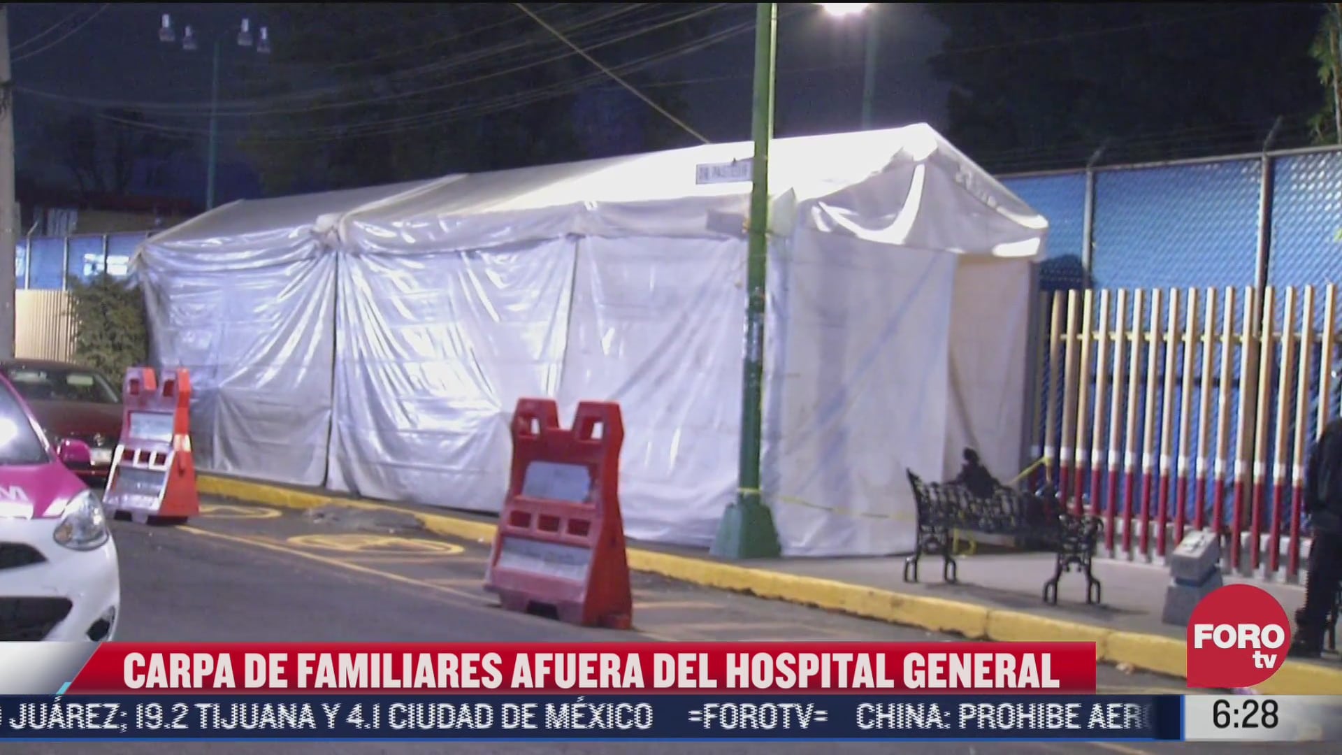 alcaldia cuauhtemoc instala carpa afuera del hospital general para familiares de pacientes