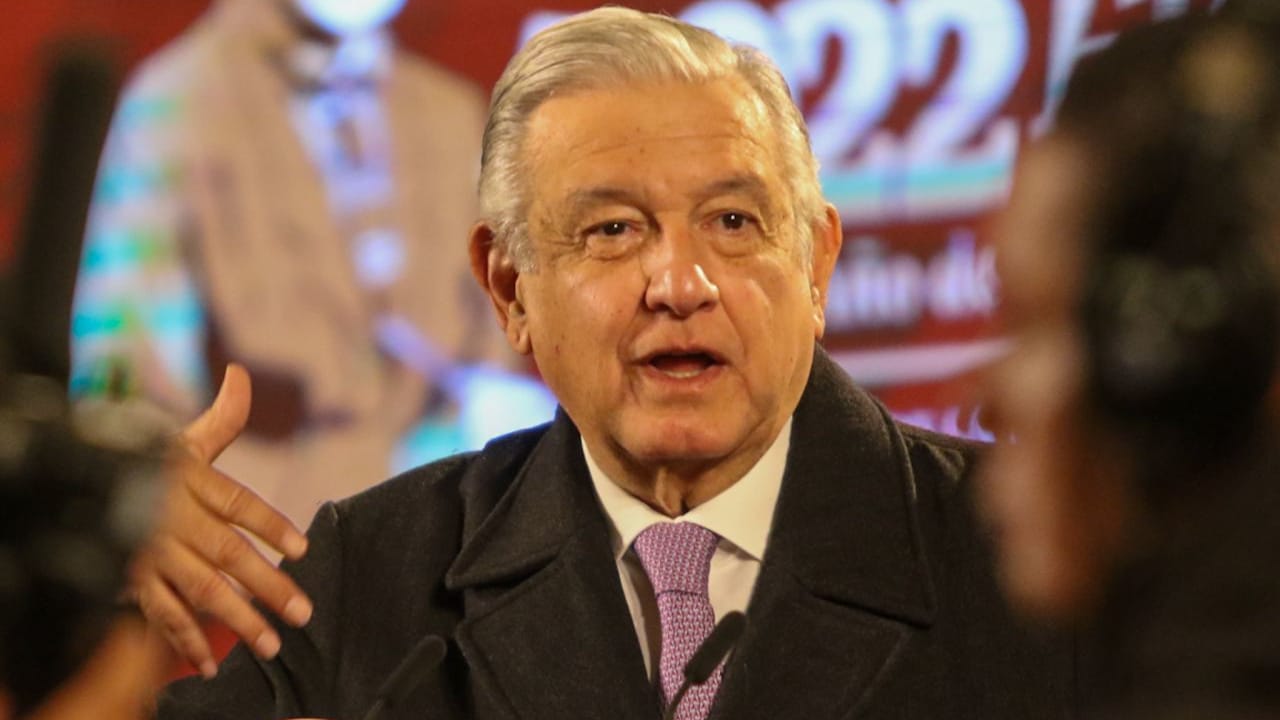Andrés Manuel López Obrador, presidente de México durante la conferencia matutina en Palacio Nacional. Fuente: Cuartoscuro