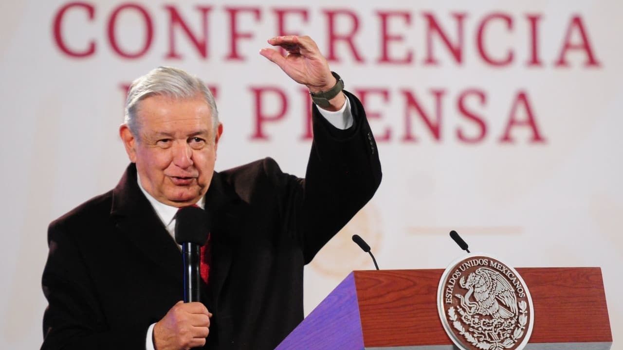 El presidente de México, Andrés Manuel López Obrador, en conferencia mañanera.