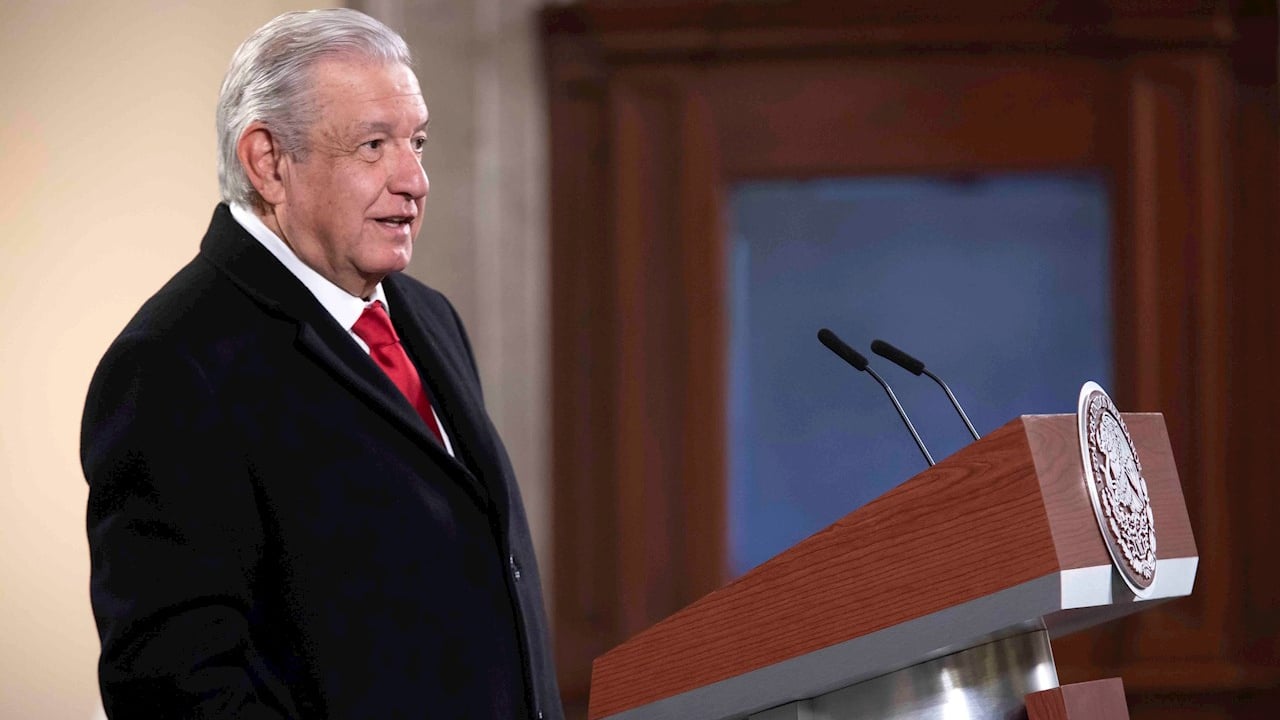 Andrés Manuel López Obrador, presidente de México durante la conferencia matutina en Palacio Nacional