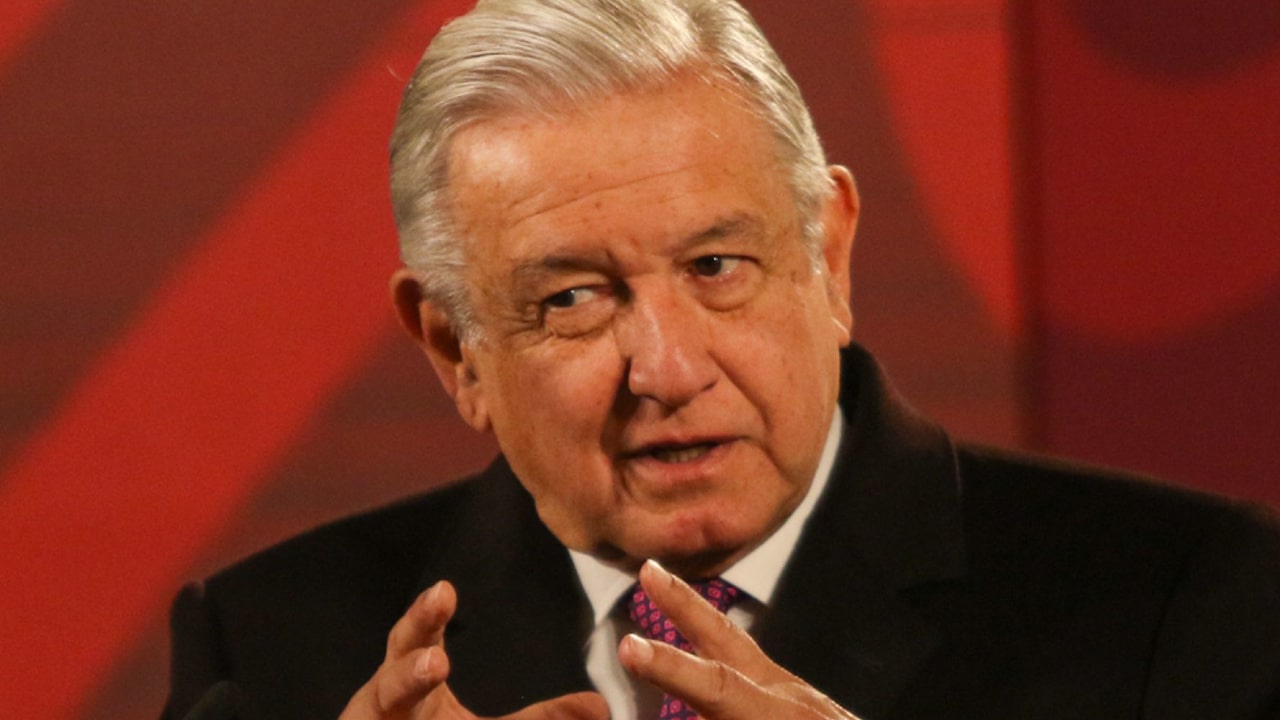 Andrés Manuel López Obrador, presidente de México durante la conferencia matutina en Palacio Nacional