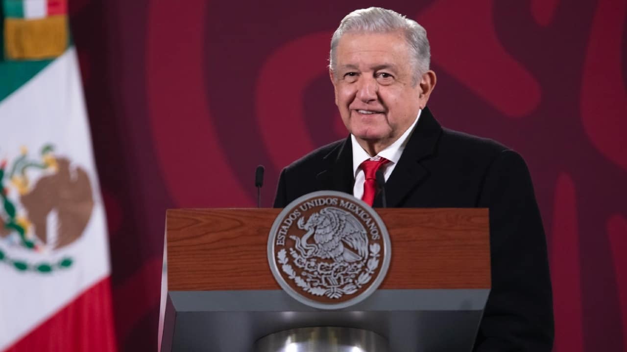 Andrés Manuel López Obrador, presidente de México durante la conferencia matutina en Palacio Nacional. Fuente: