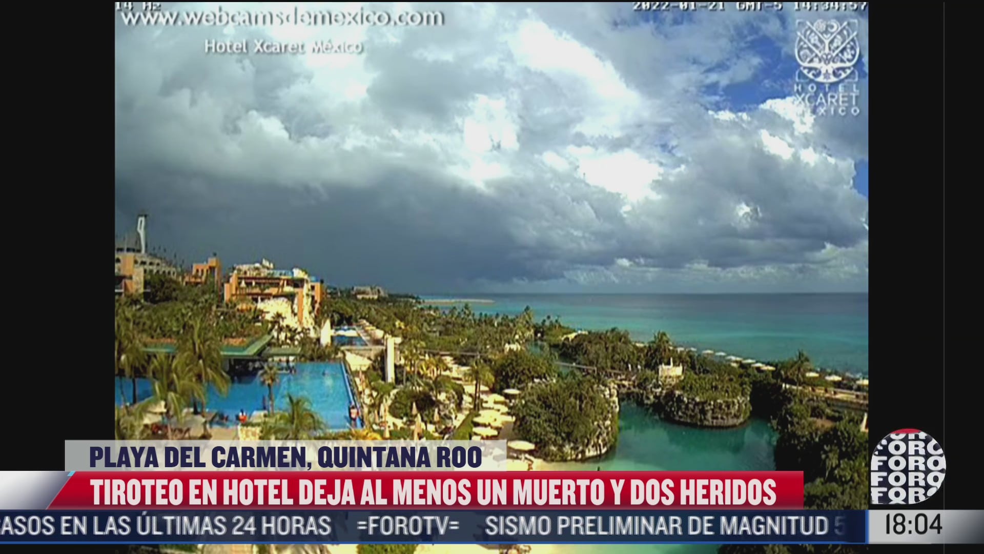 Captan momento de tiroteo en hotel de Playa del Carmen