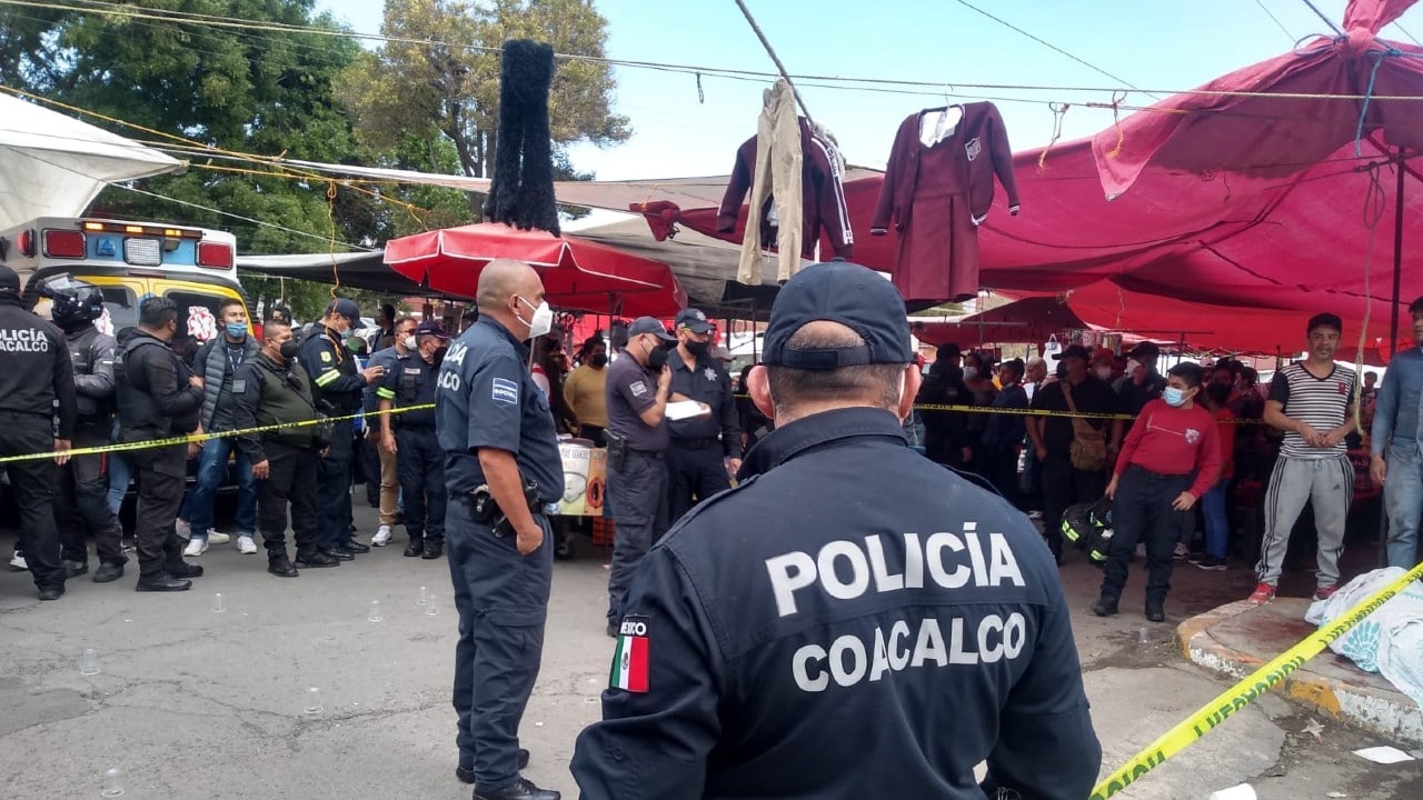 Muere uno y dos resultan heridos tras balacera en tianguis de Coacalco, en el Estado de México