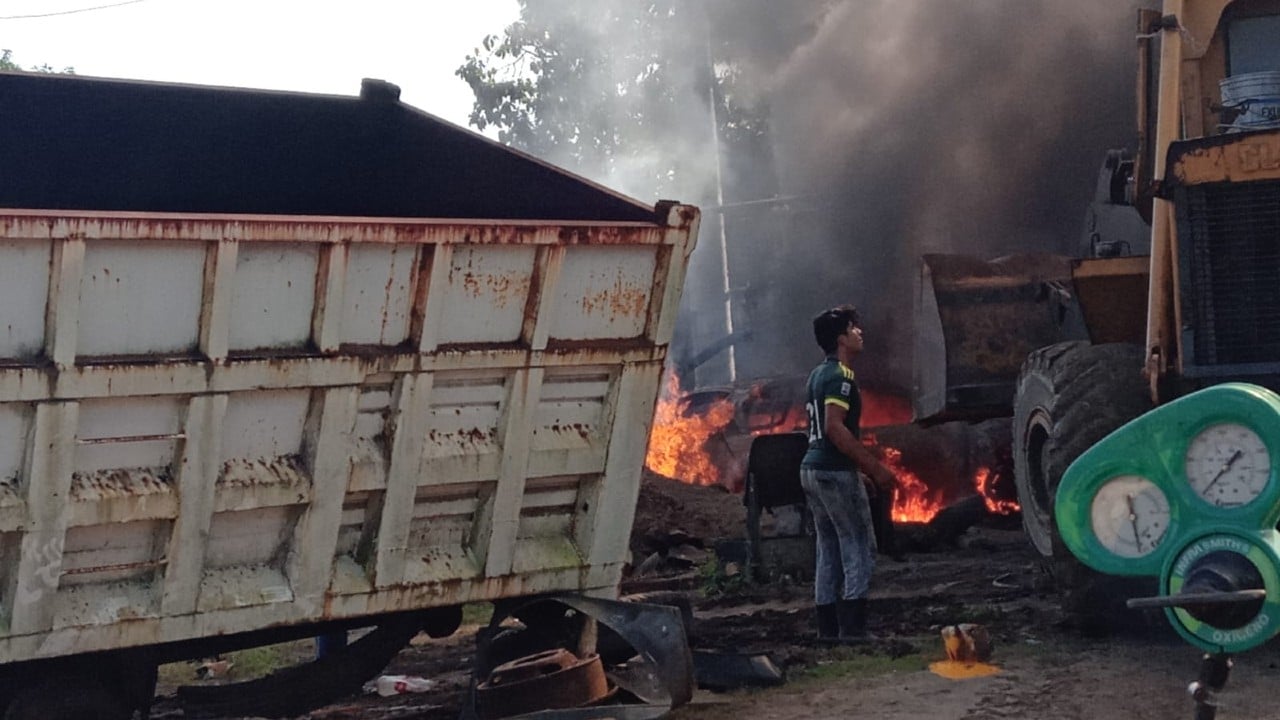 Explosión en taller mecánico de Nacajuca, Tabasco, deja una persona con quemaduras