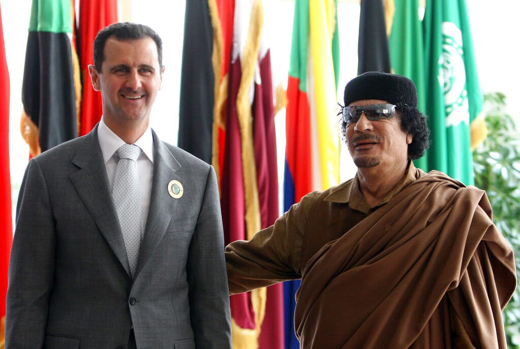 Bashar Assad, Moammar Gadhafi, Siria, Libia, dictadores