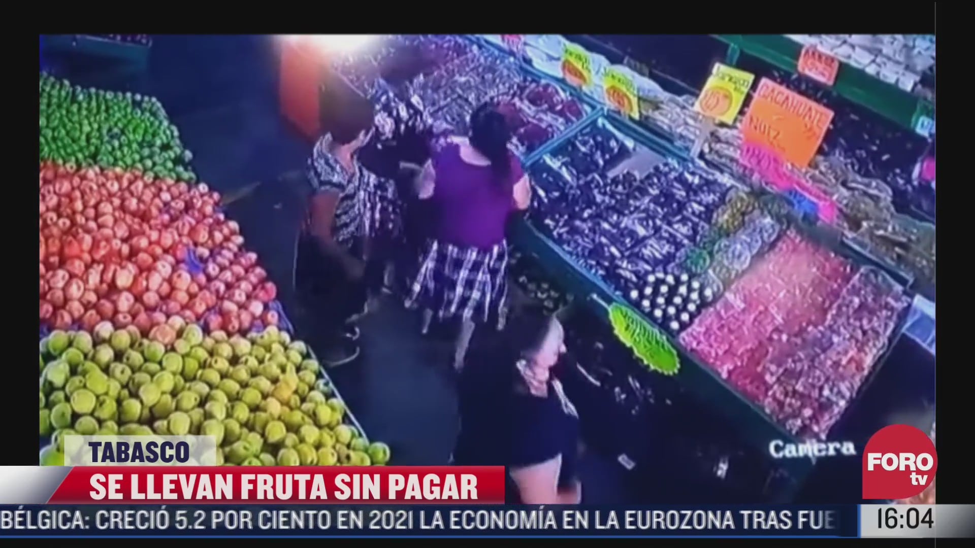 graban a mujeres robando fruta en mercado de tabasco