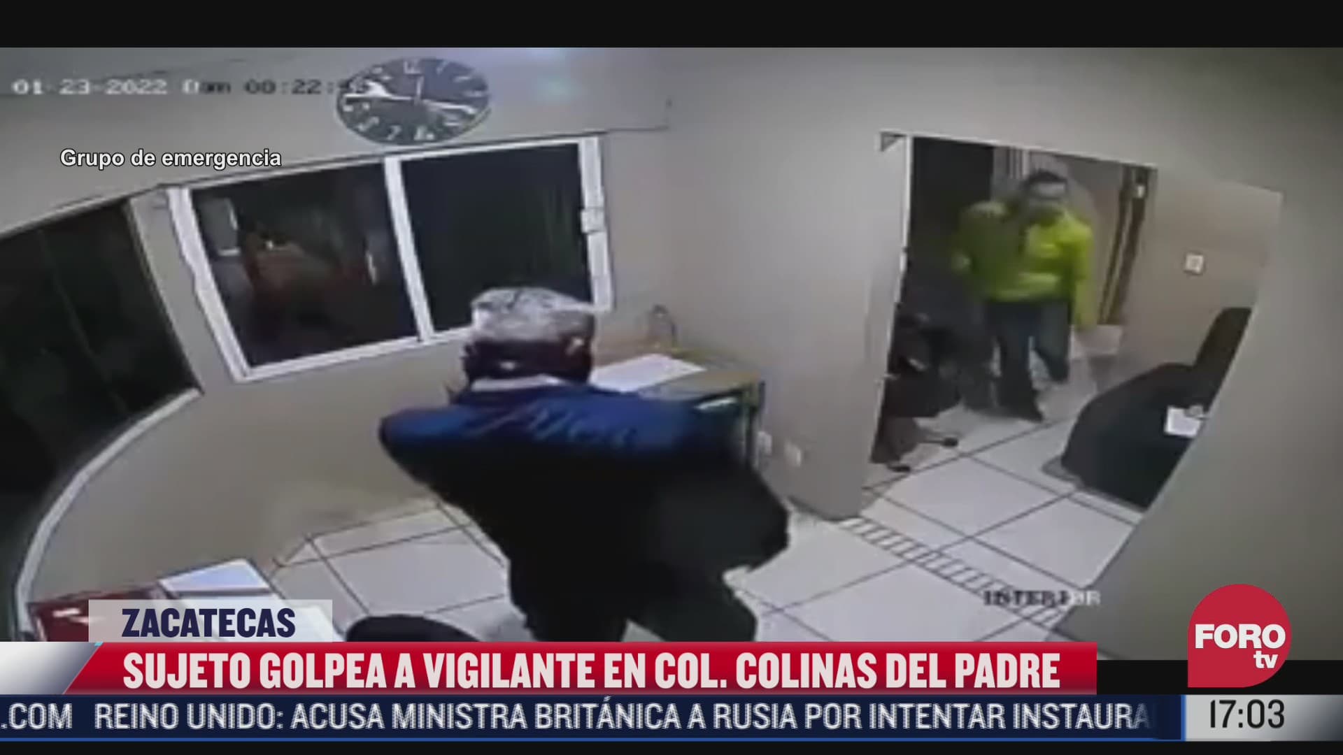 hombre golpea a vigilante en zacatecas