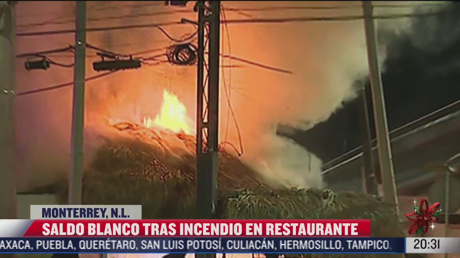 incendio arrasa con restaurante de mariscos en monterrey