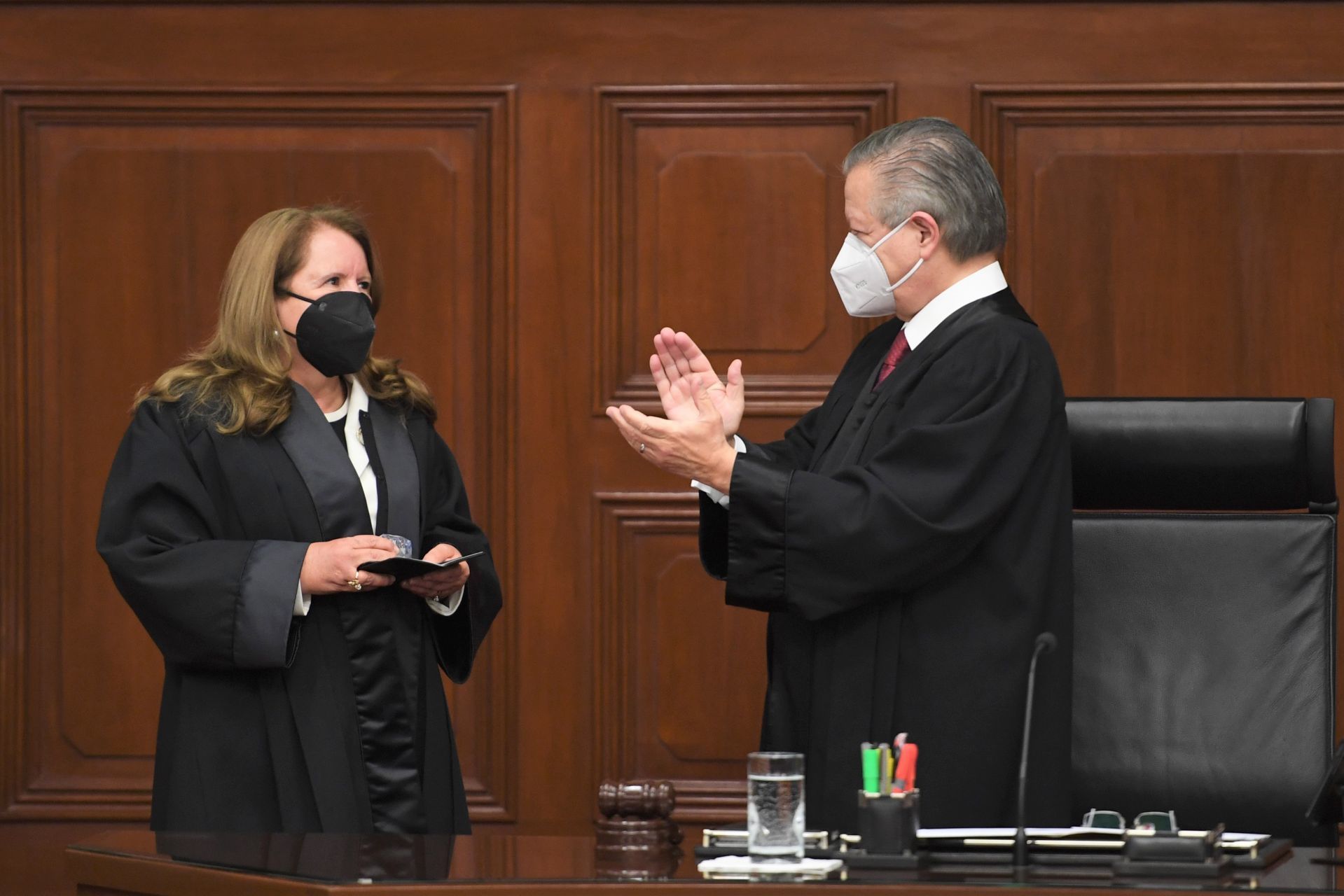 Loretta Ortiz Ahlf fue recibida en el pleno de la SCJN como nueva integrantes del máximo tribunal de justicia del país (Cuartoscuro)
