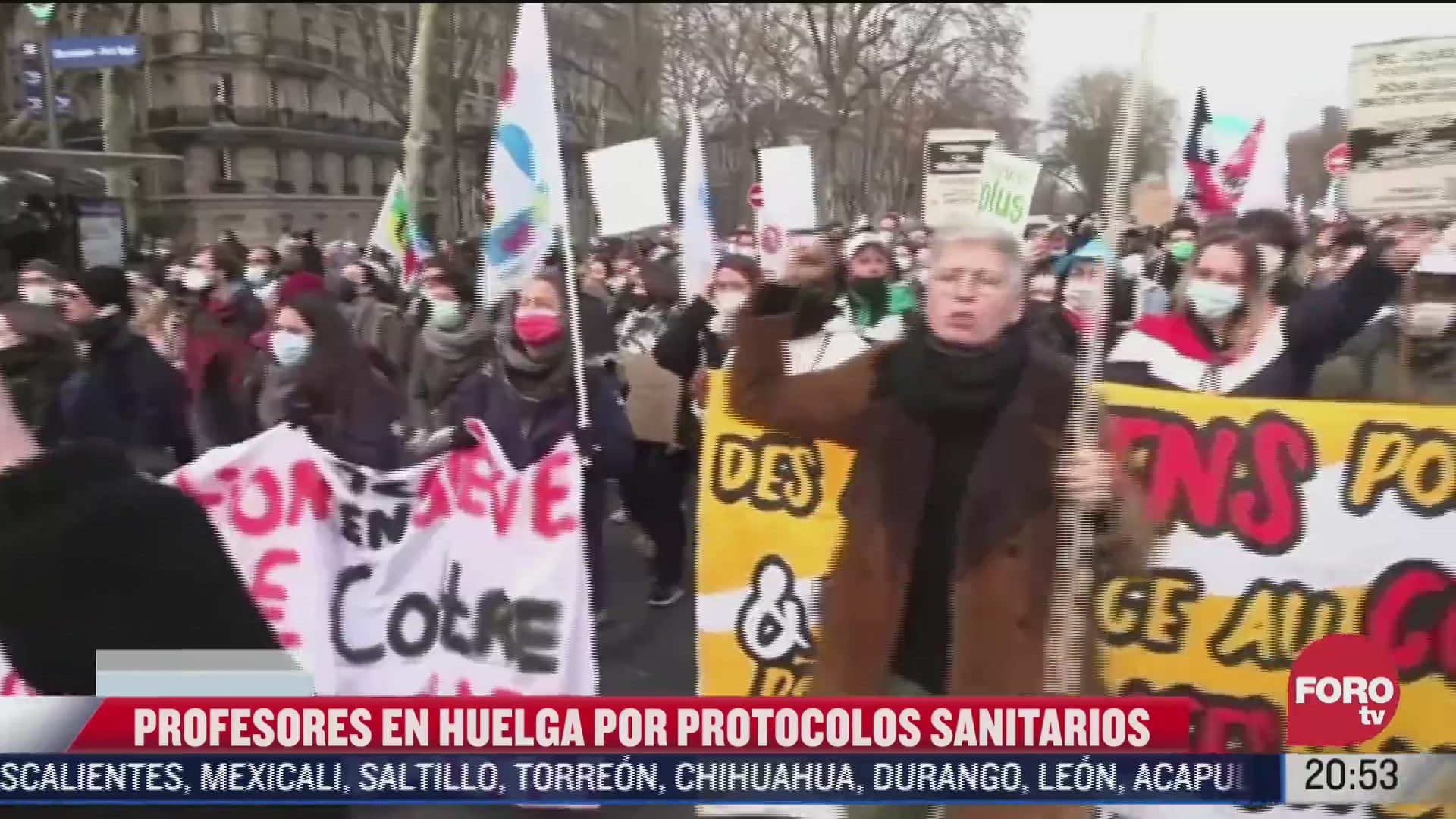 maestros se van a huelga en francia en demanda de plan de seguridad sanitaria