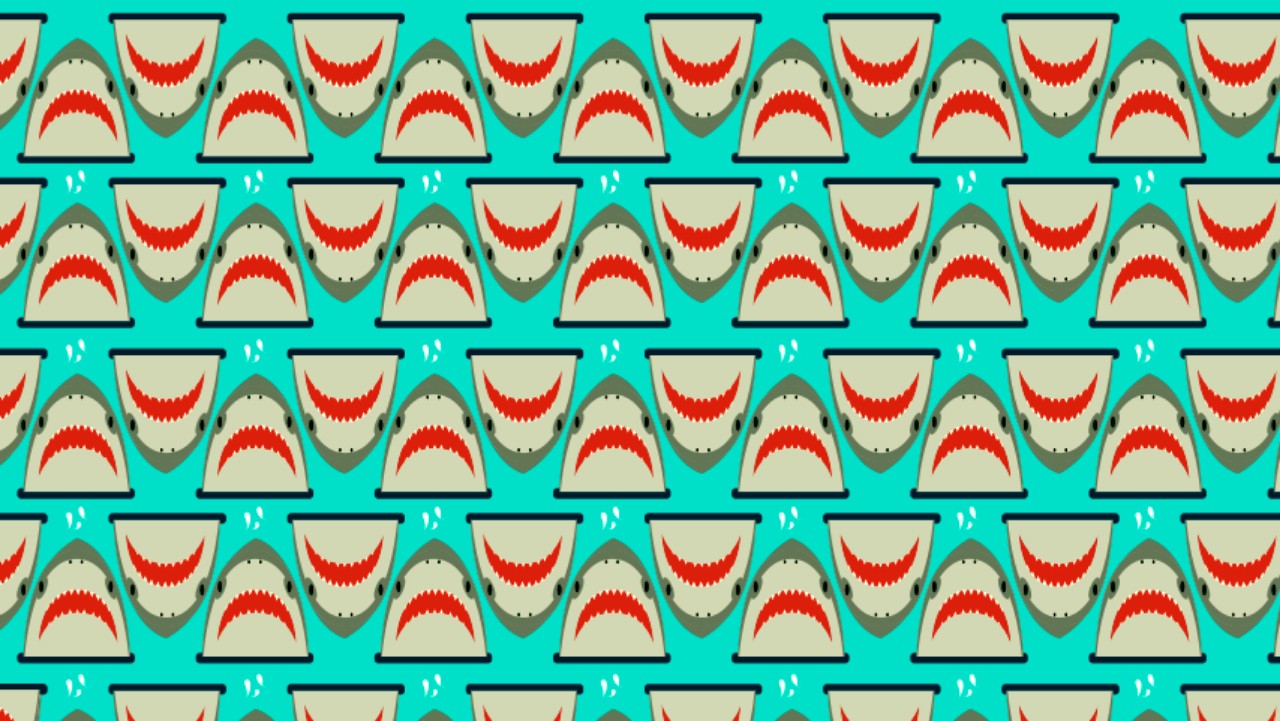 Viral: Reto visual encuentra los tiburones sonrientes
