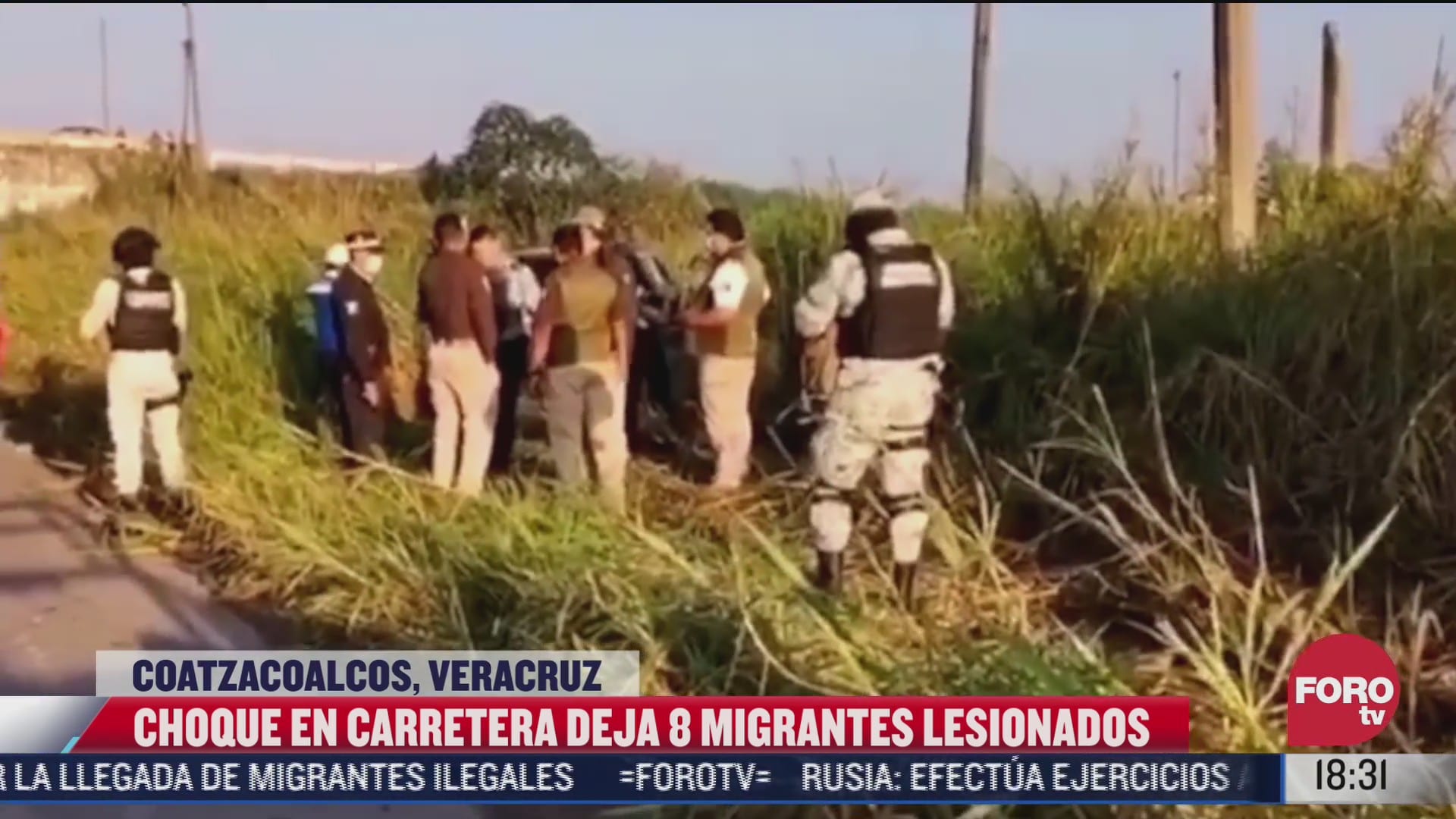 ocho migrantes resultan lesionados tras accidente en veracruz