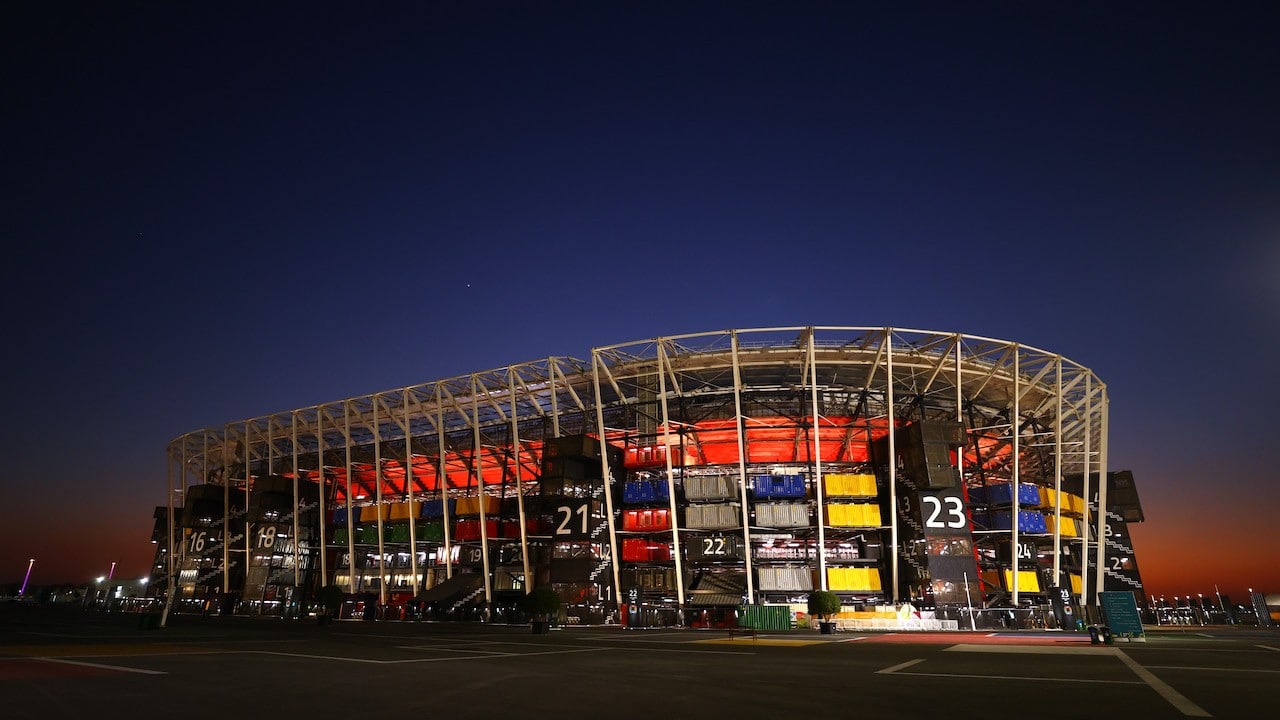 Una vista general del Estadio 974, sede de la Copa Mundial de la FIFA Qatar 2022 (Getty Images)